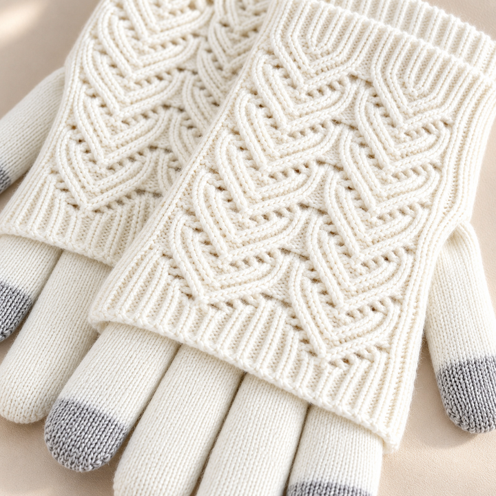 Cleo Layered Knit Gloves