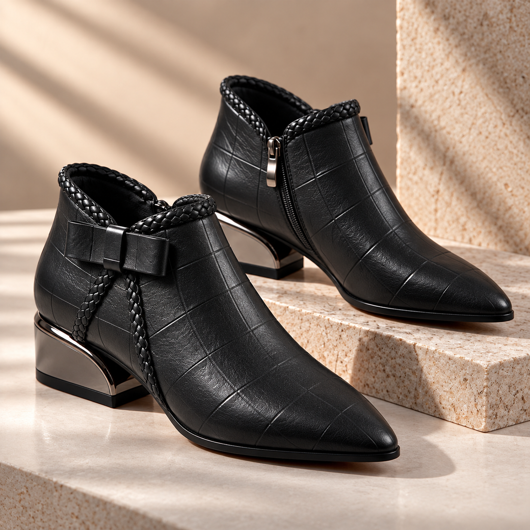 Wren Croc Braided Boots