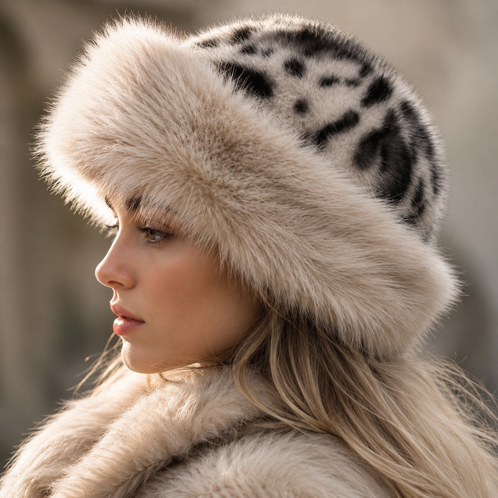 Cleo Leopard Fur Hat