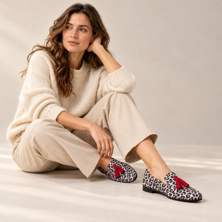 Savannah Leopard Tassel Loafers