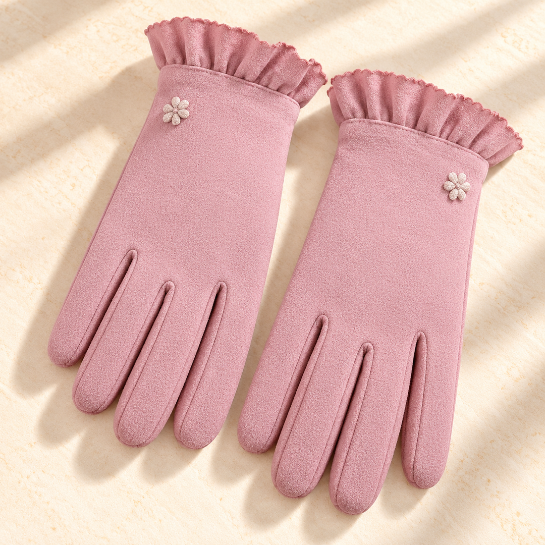 Banff Ruffle-Cuff Touchscreen Gloves
