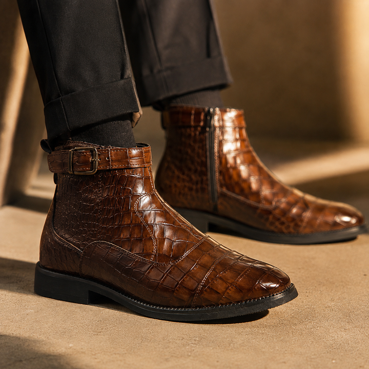 Dutton Croc Zip Boots