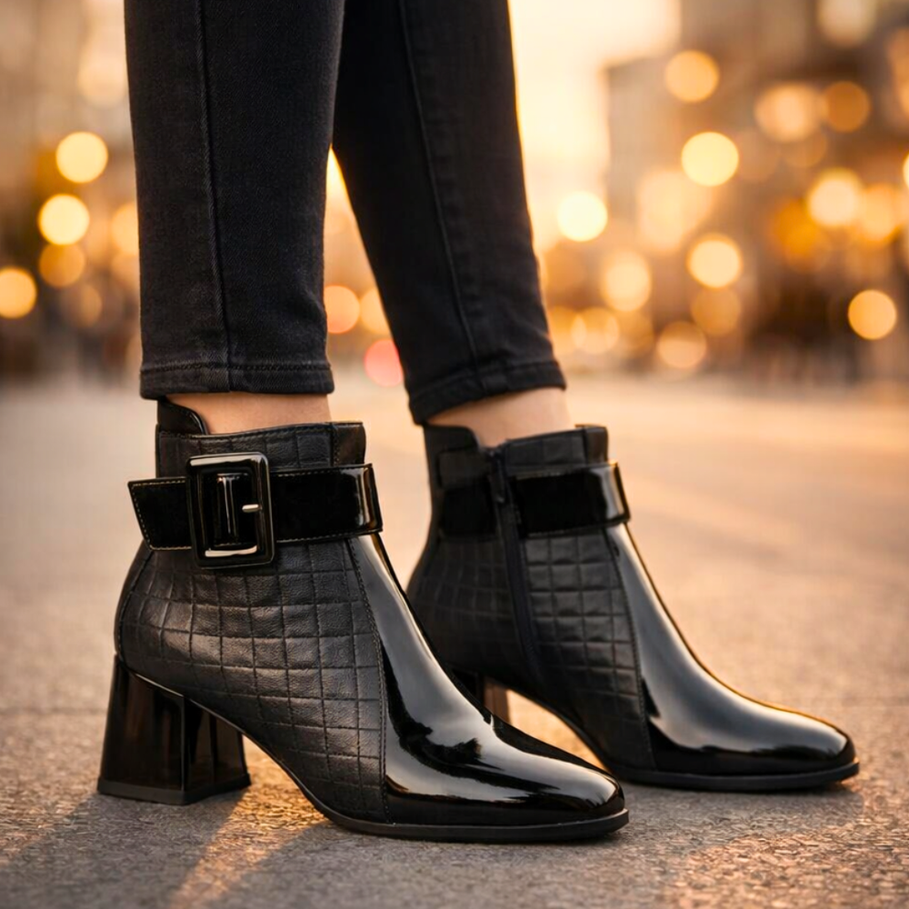 Harper Lane Leather Ankle Boots — side view