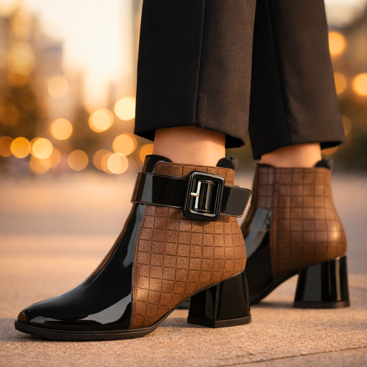 Harper Lane Leather Ankle Boots — detail view