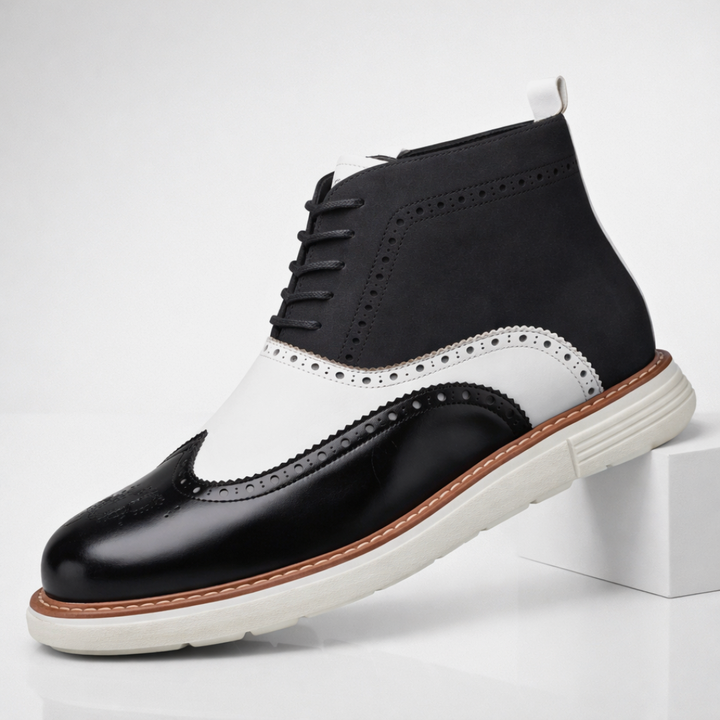 Hampton Lane Leather Brogue Boots — detail view