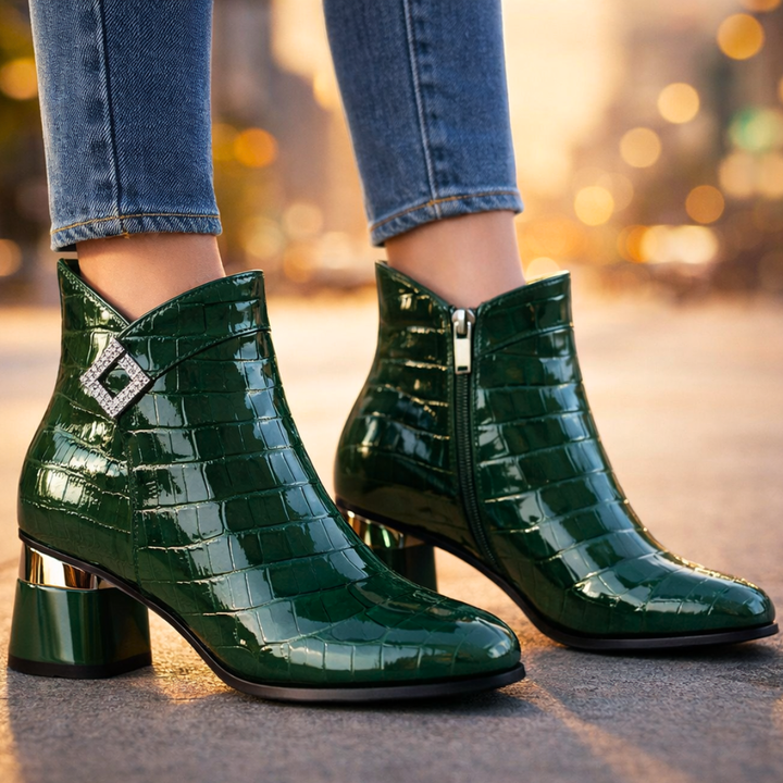 Harper Lane Gator Ankle Boots — alternate view