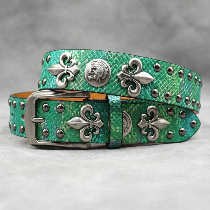 Anarchy Artifact Studded Belt — close-up detail