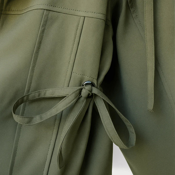 Sofia Drape Windbreaker — styling shot