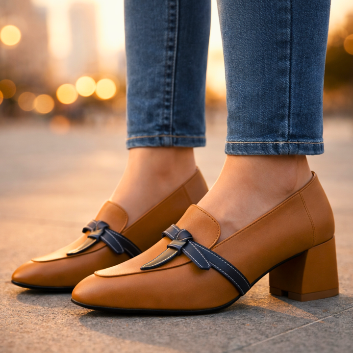 Harper Lane Silk Loop Loafers — front view