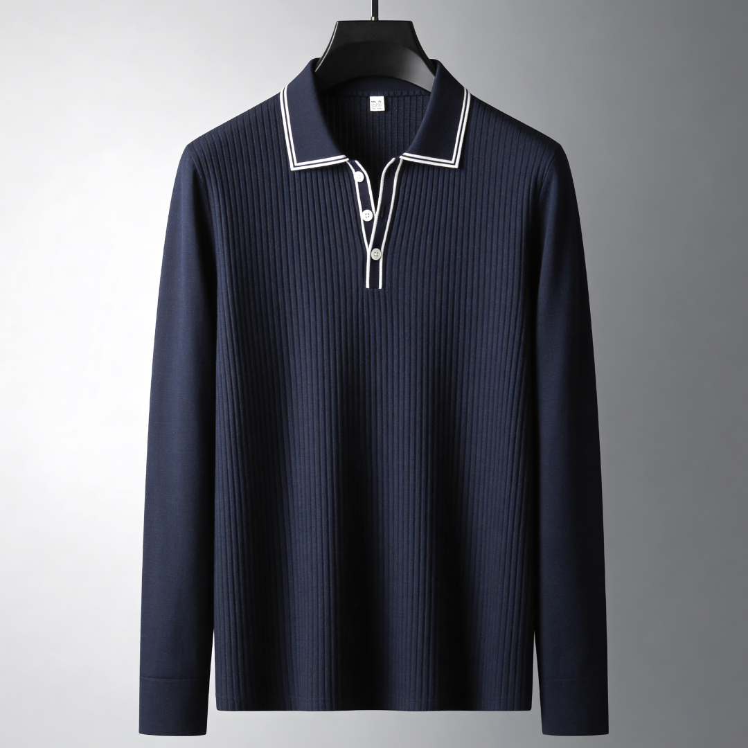 Westbrook Long Sleeve Polo — styling shot