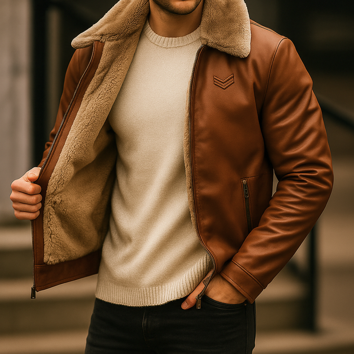 The Regent Flight Jacket — lifestyle shot