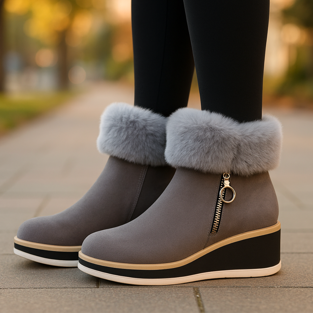 Alpine Avenue Fur Boots — front view