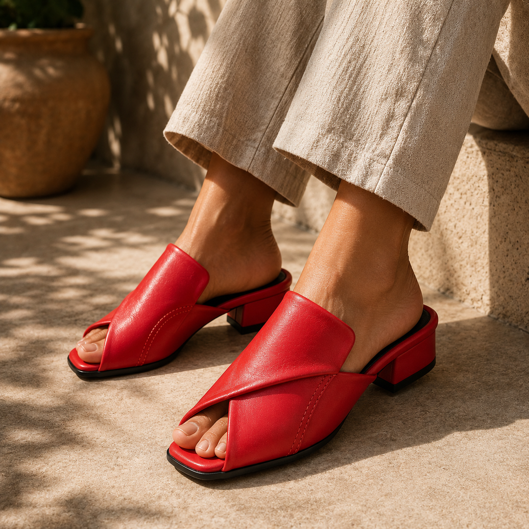 Carmel Peep Toe Mules