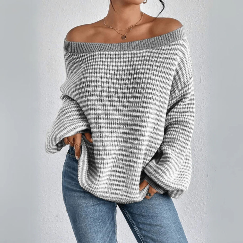Harper Off-Shoulder Sweater — side view