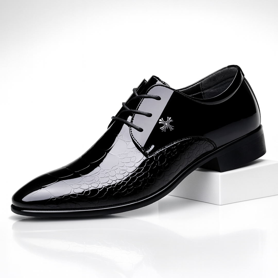 Black Tie Dress Shoes — front view