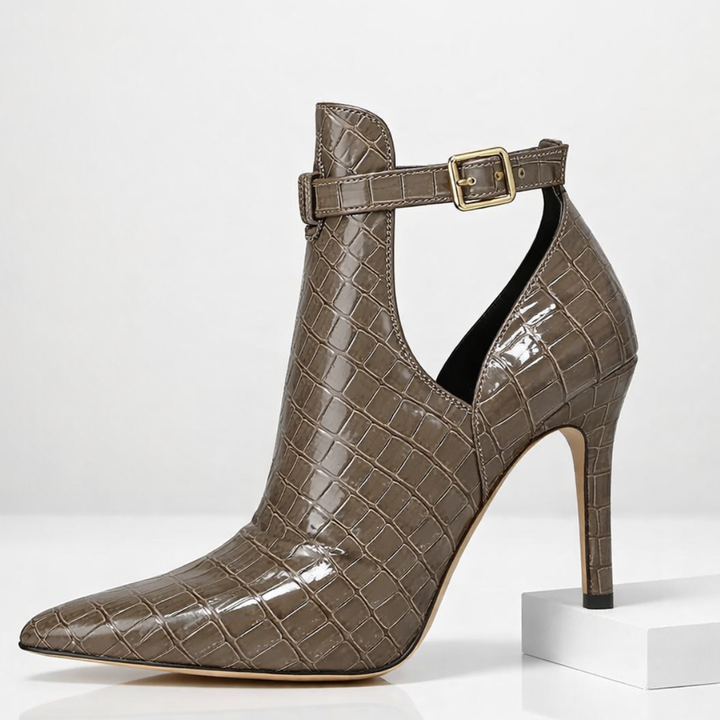 Harper Lane Gator Stiletto Heels — back view