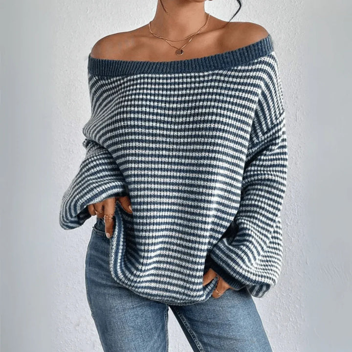 Harper Off-Shoulder Sweater — detail view