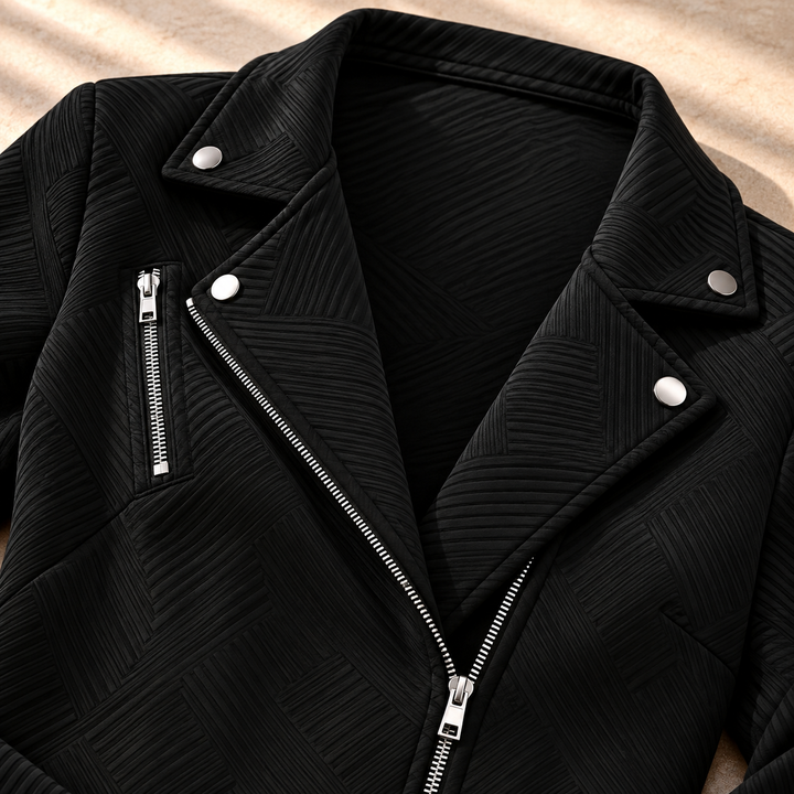Francesca Textured Moto Jacket