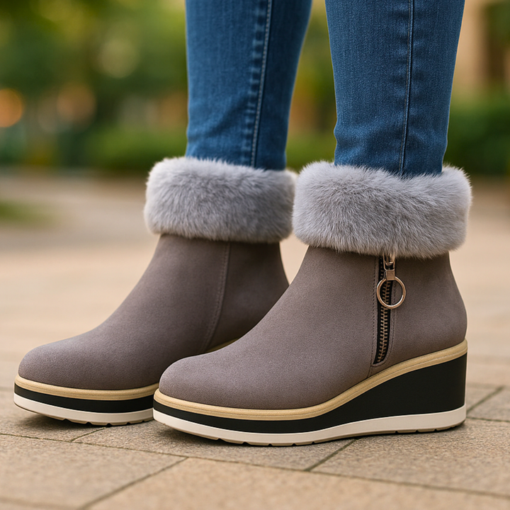 Alpine Avenue Fur Boots — detail view