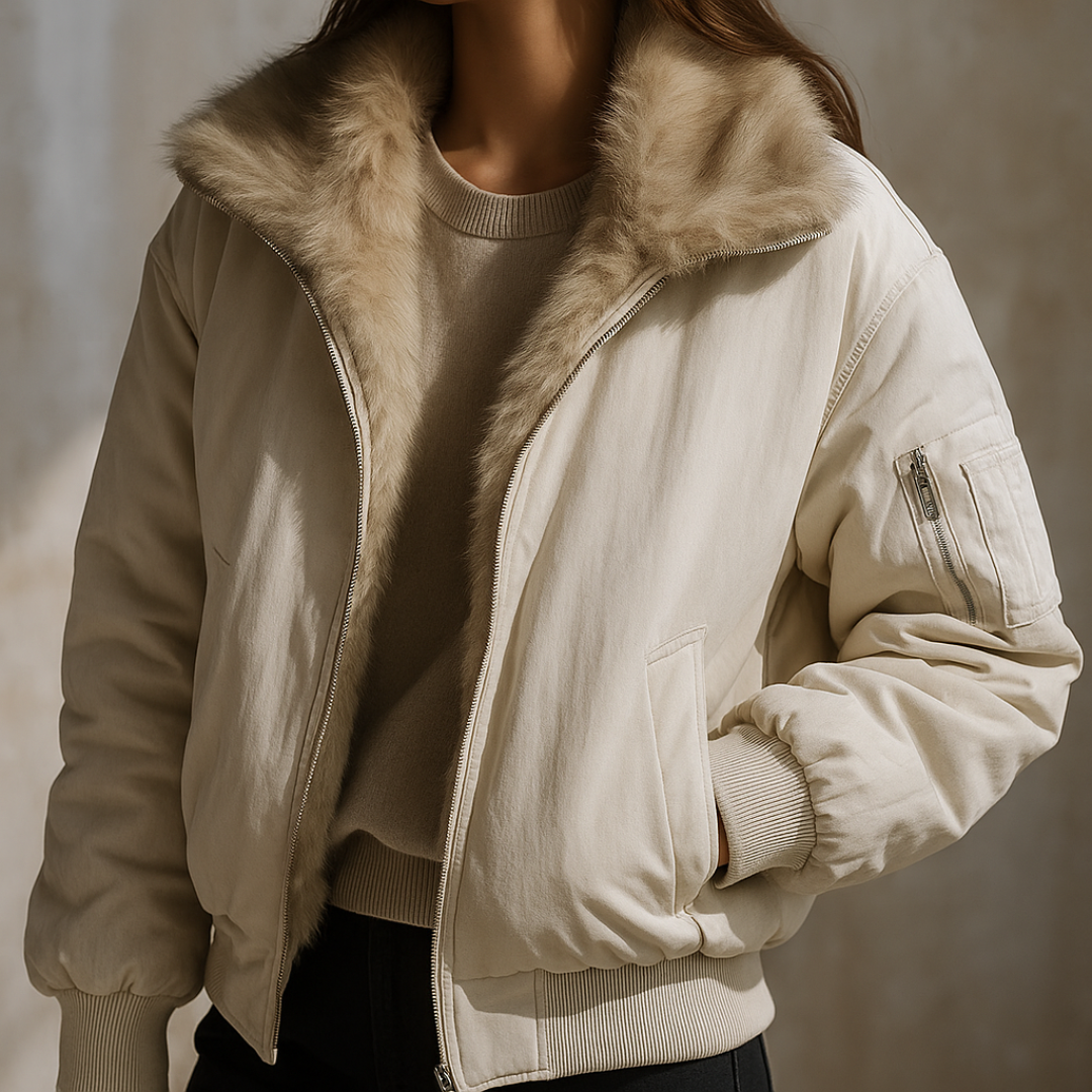 Avalon Ridge Fur Bomber — texture detail