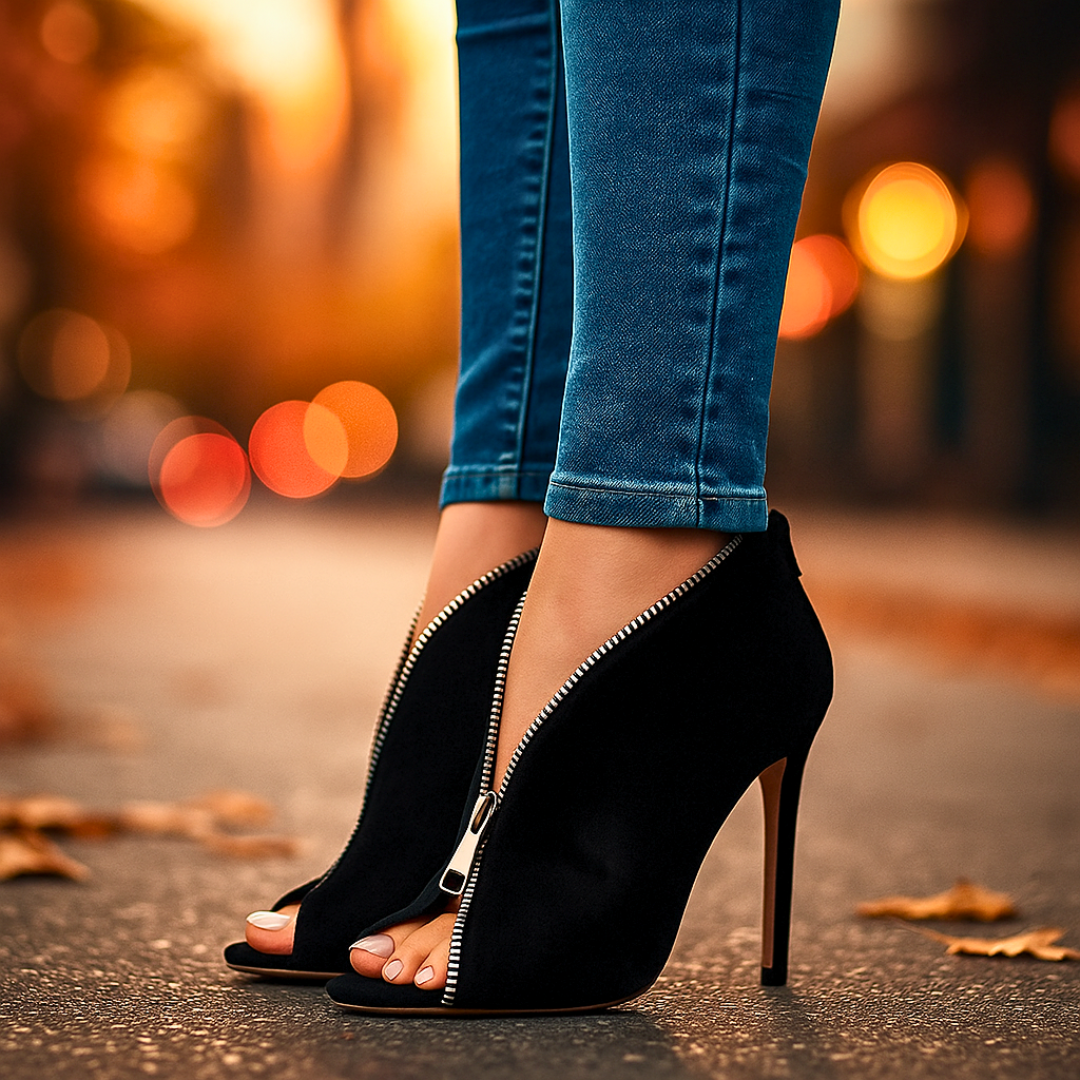 Harper Lane Zip Boots — lifestyle shot