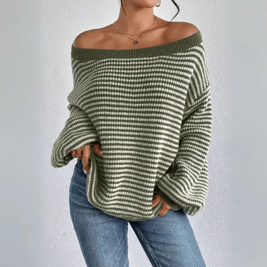 Harper Off-Shoulder Sweater — back view
