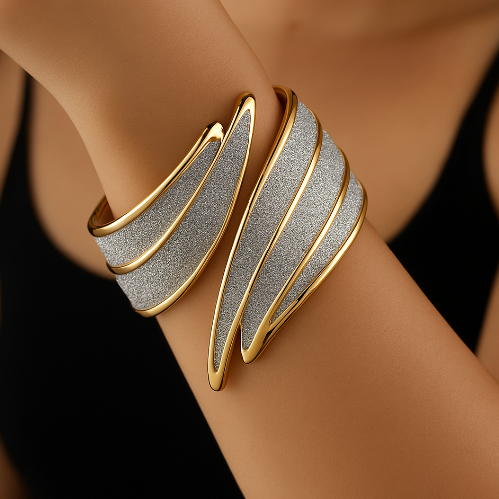 Aurora Glide Cuff Bracelet — side view