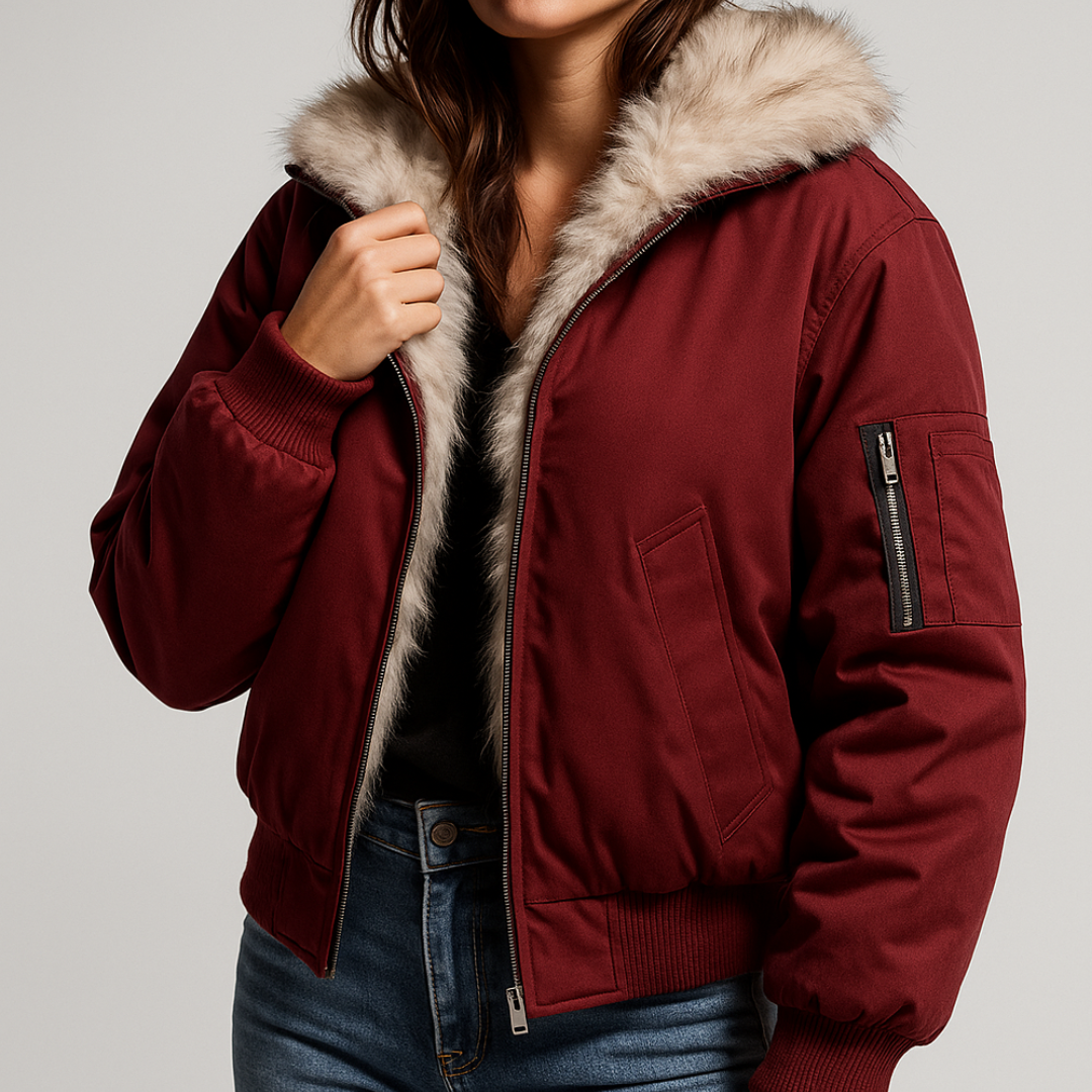 Avalon Ridge Fur Bomber — front view
