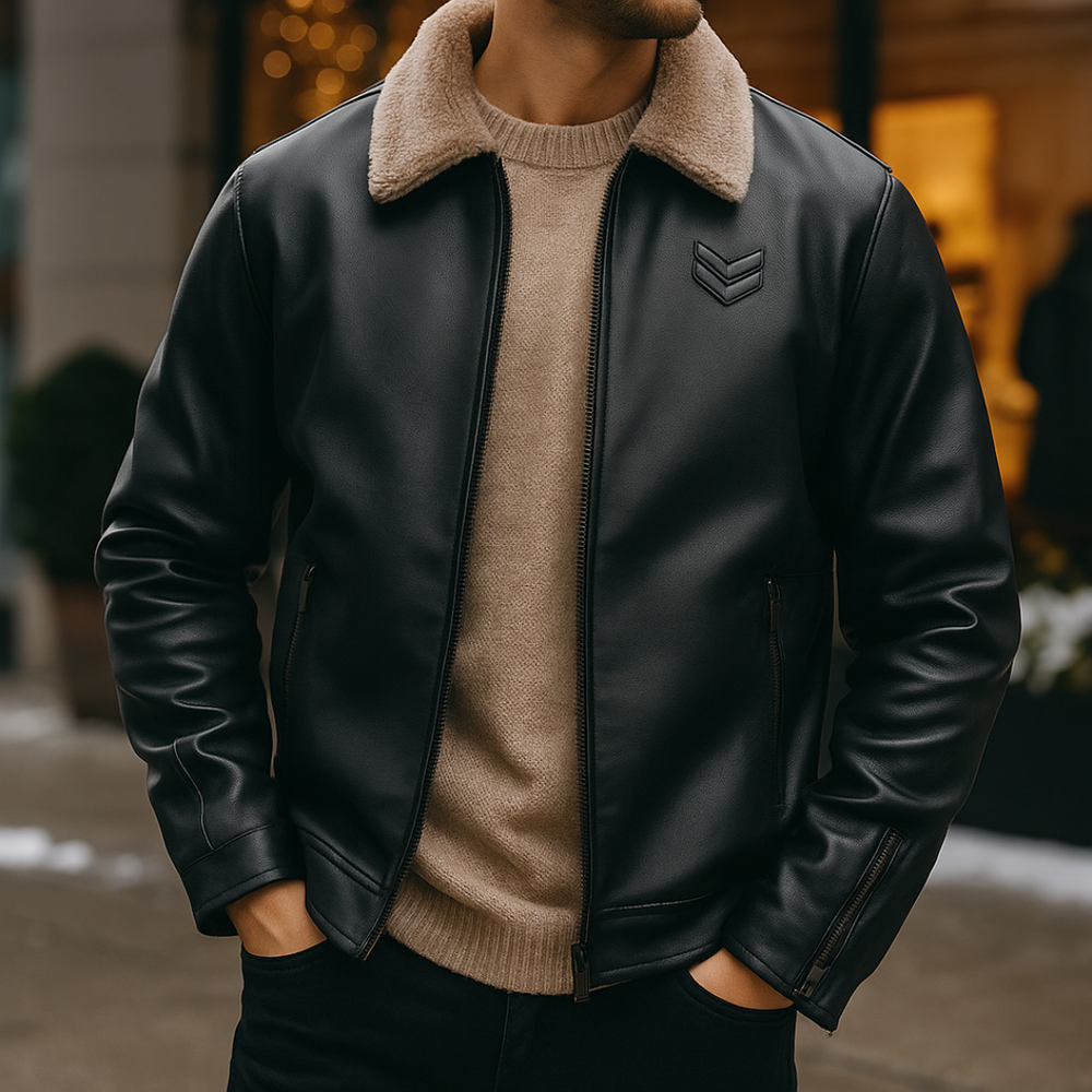 The Regent Flight Jacket — side view