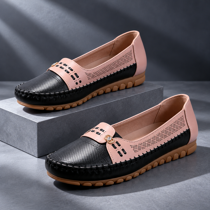 Carmel Two-Tone Slip-On Flats
