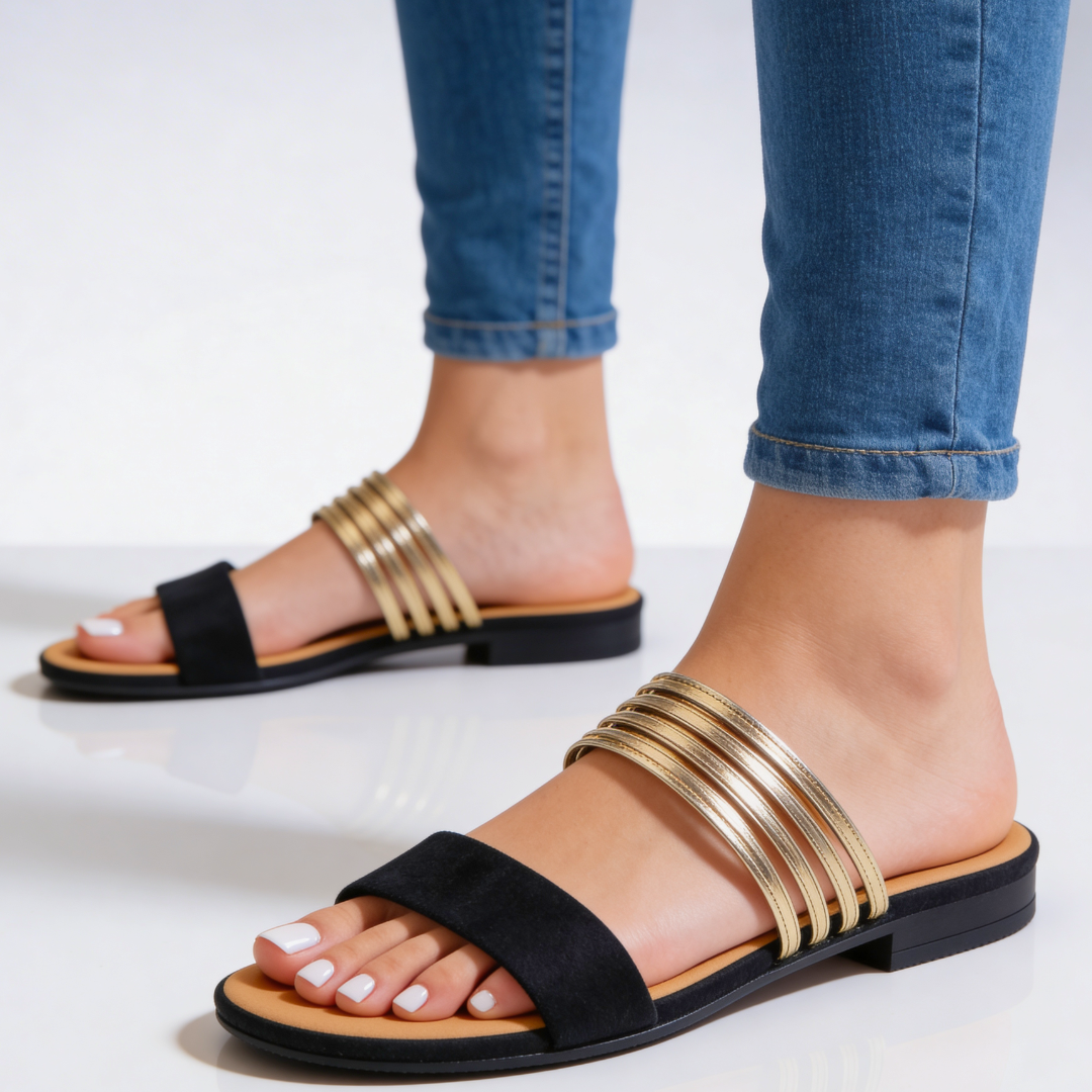 Odette Ohana Sandals — texture detail