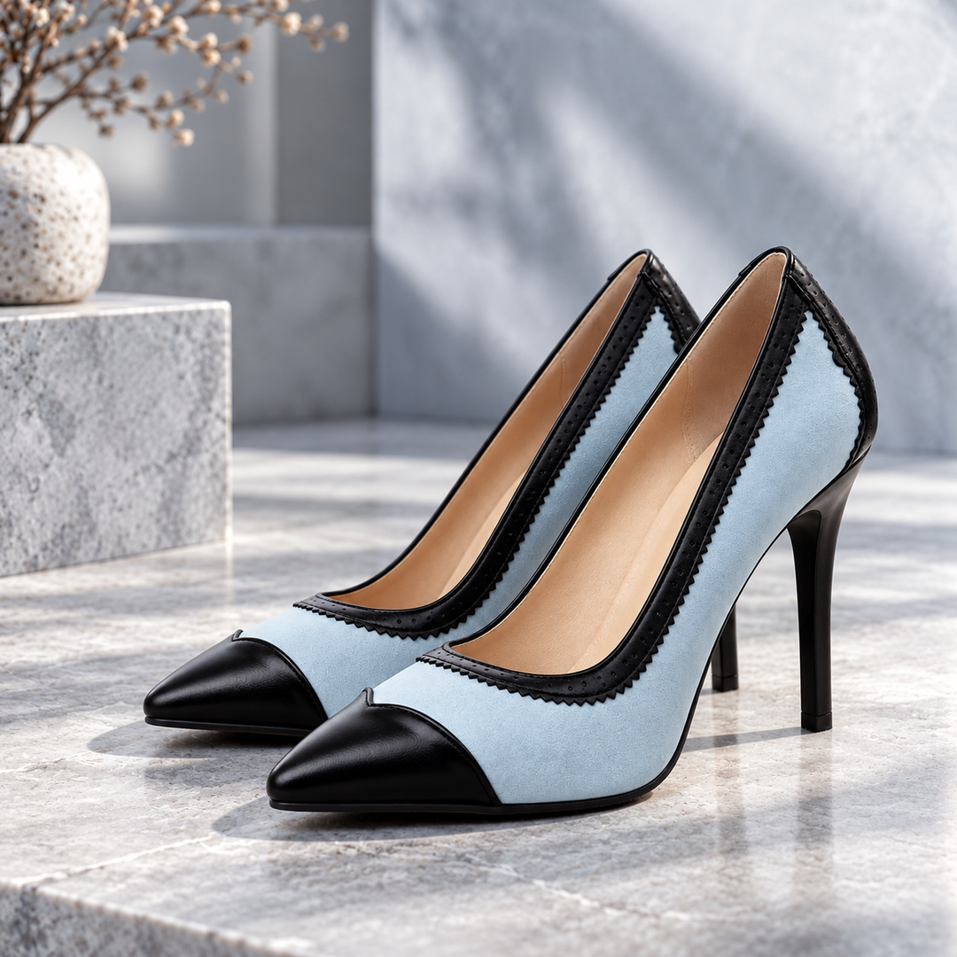 Eleanor Brogue Stiletto Pumps
