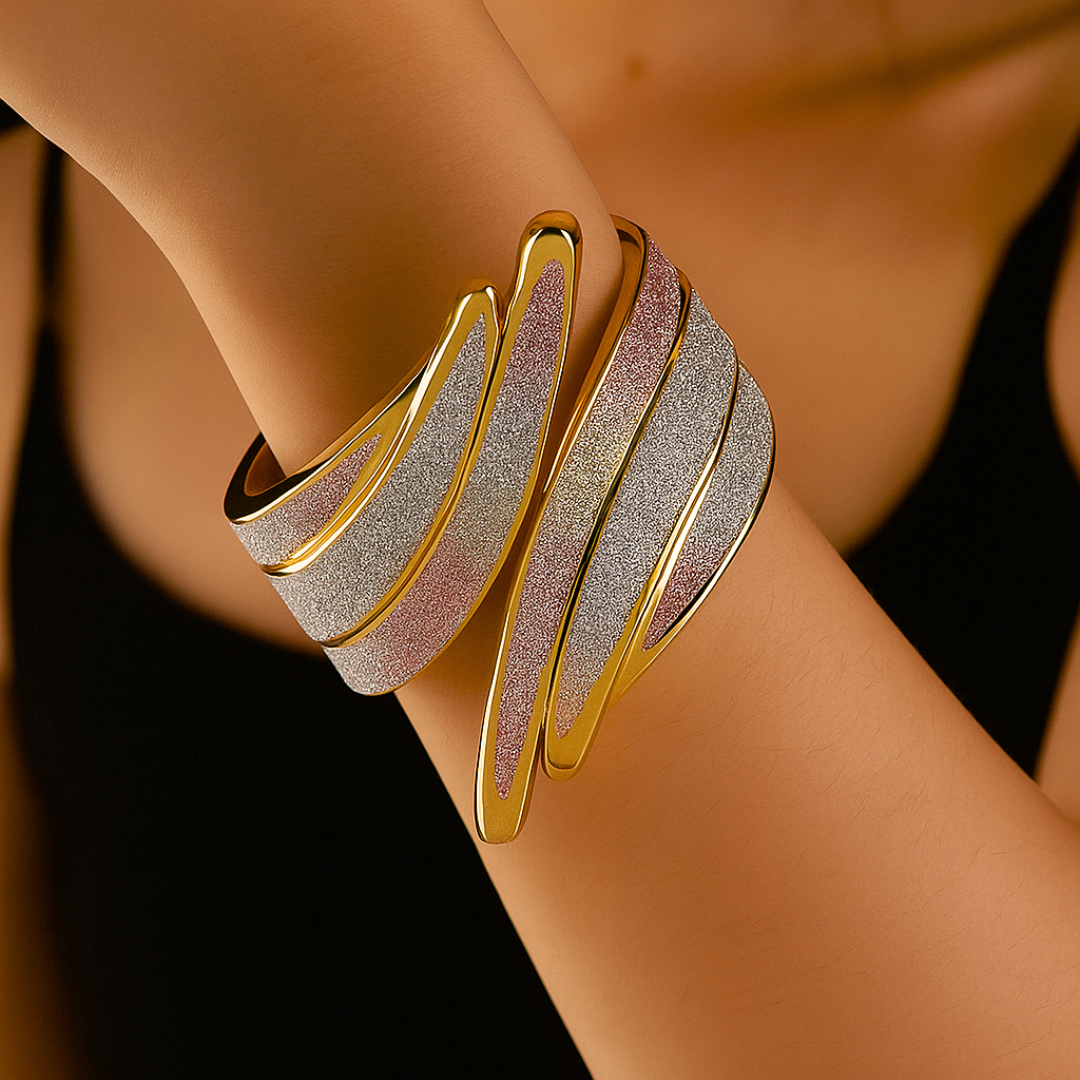 Aurora Glide Cuff Bracelet — front view