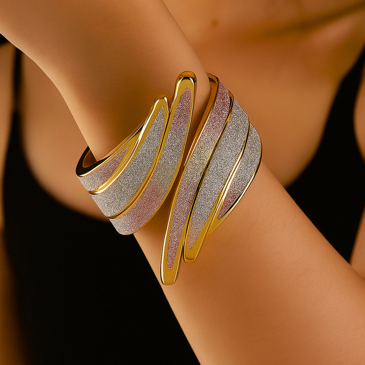 Aurora Glide Cuff Bracelet — front view