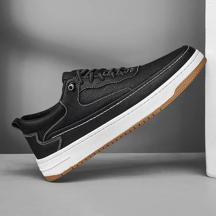 Carter Leather Sneakers — texture detail