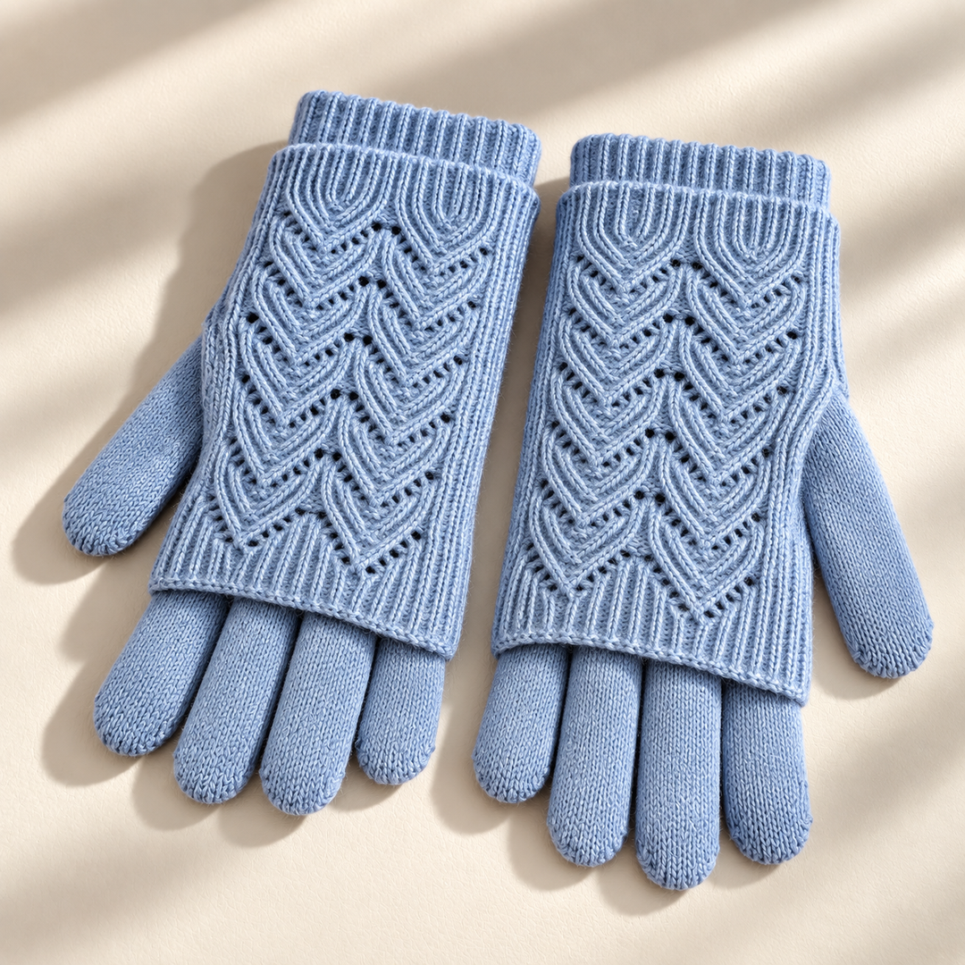 Cleo Layered Knit Gloves