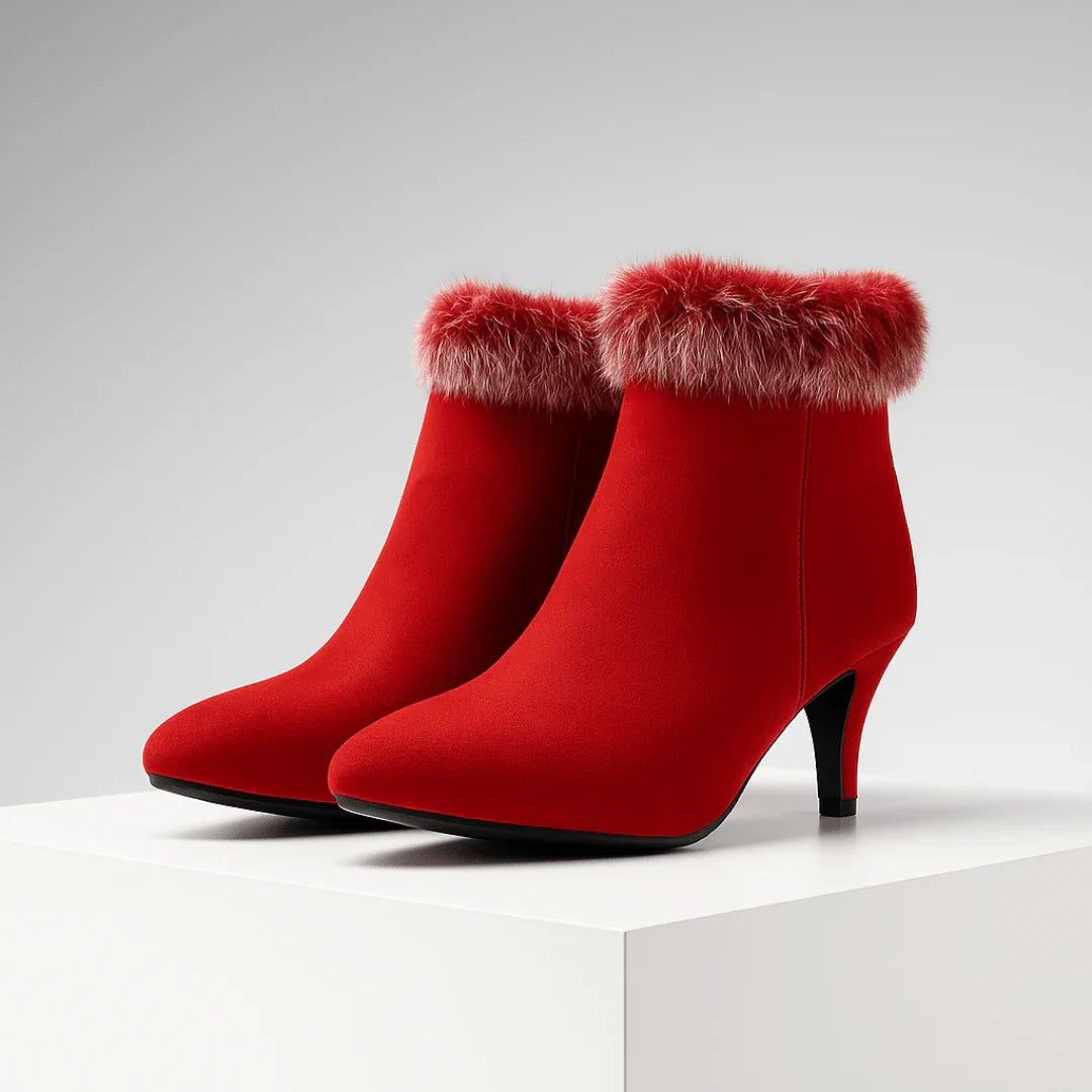 Aurora Bell Fur Boots — detail view