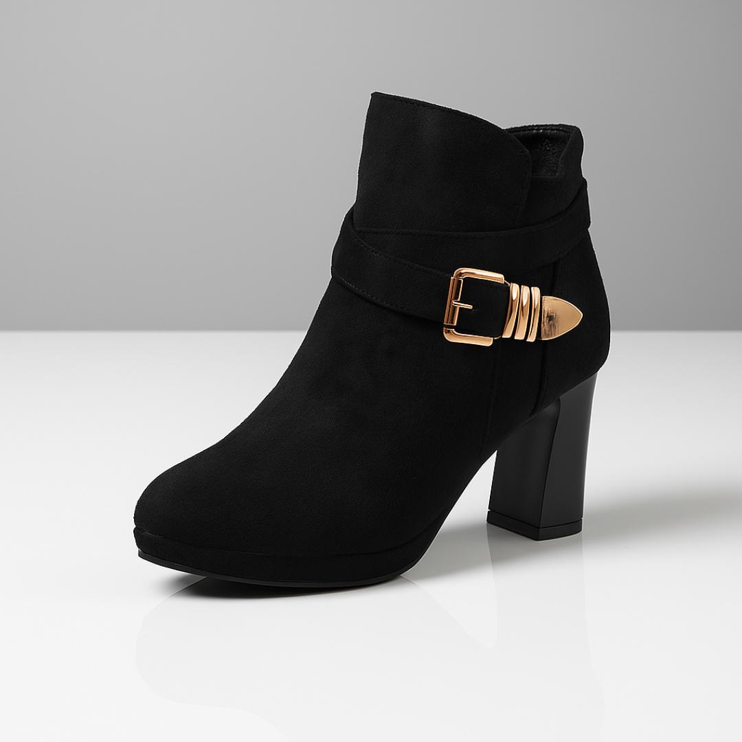 Harper Lane Suede Wrap Boots — texture detail
