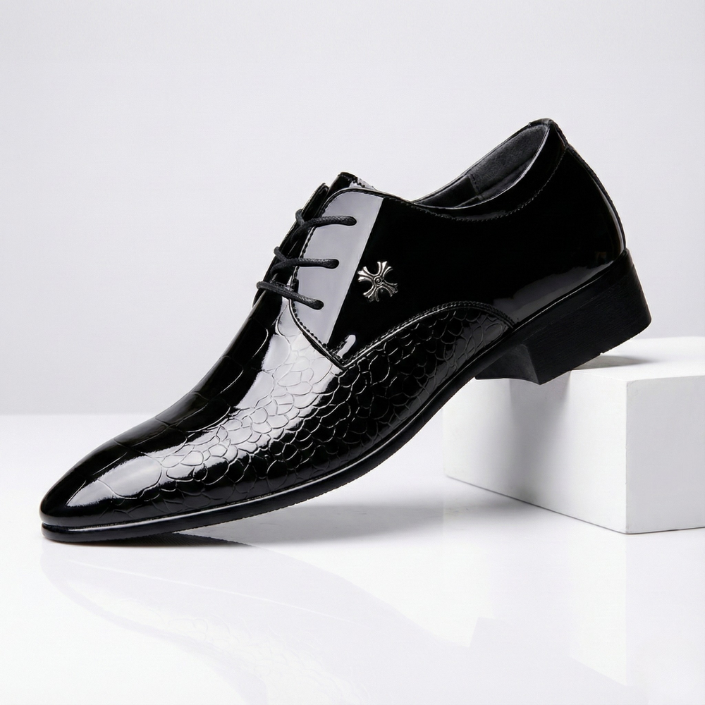 Black Tie Dress Shoes — side view