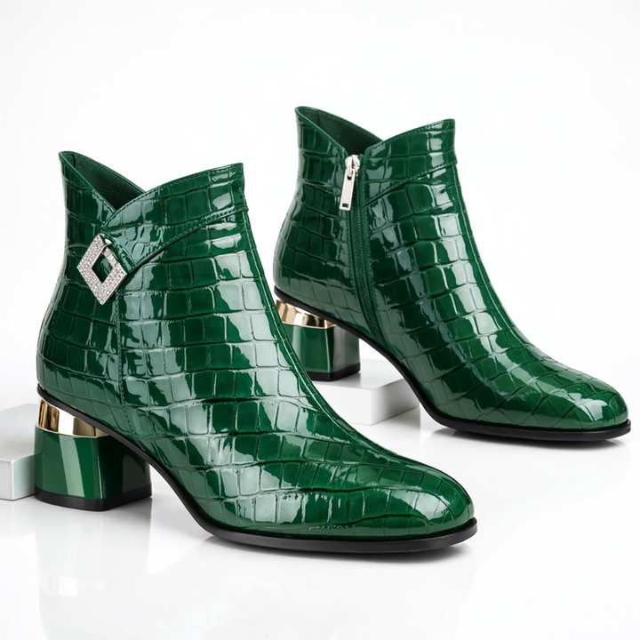 Harper Lane Gator Ankle Boots — back view