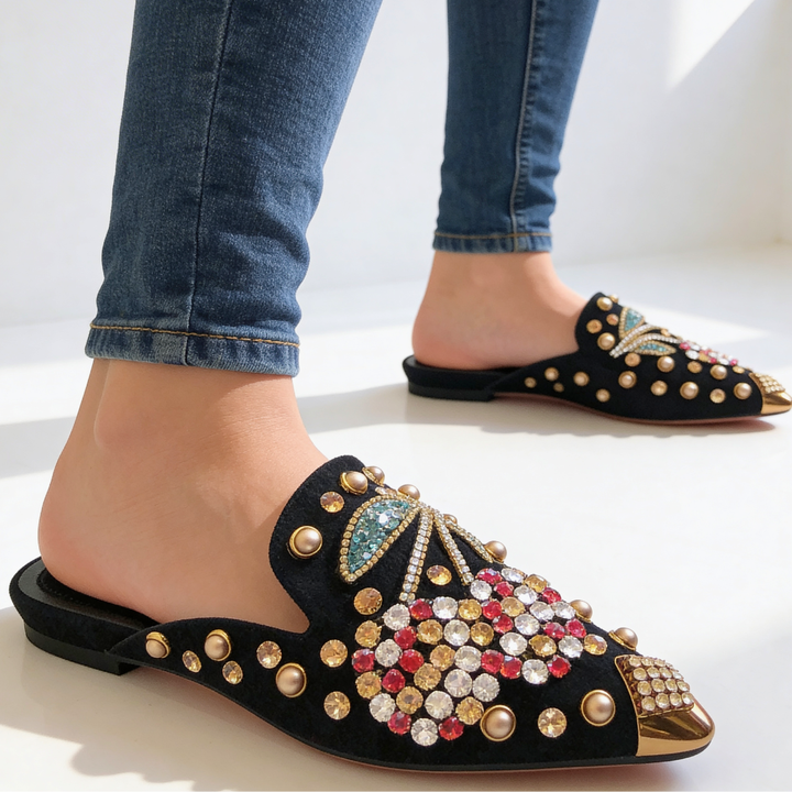 Odette Cherry Belle Slip-On's — detail view