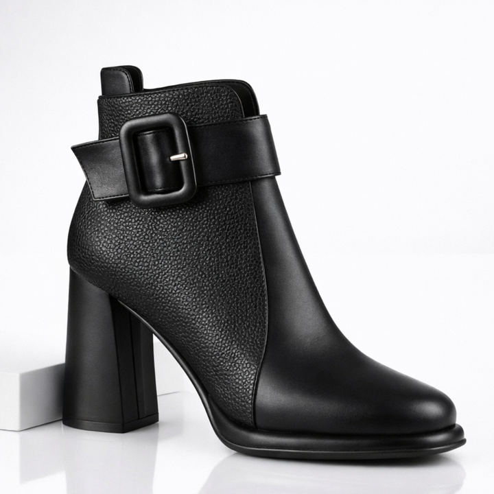Harper Lane Pebblegrain Leather Boots — detail view