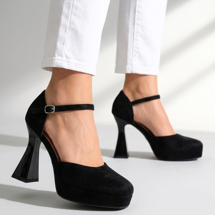 Rosalind Velvet Platform Heels
