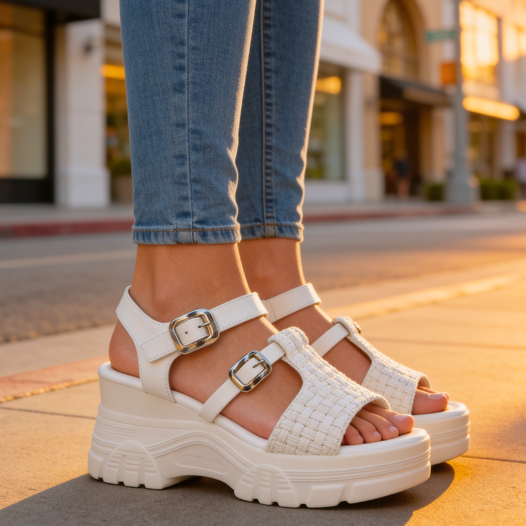 Margot Woven Platform Sandals