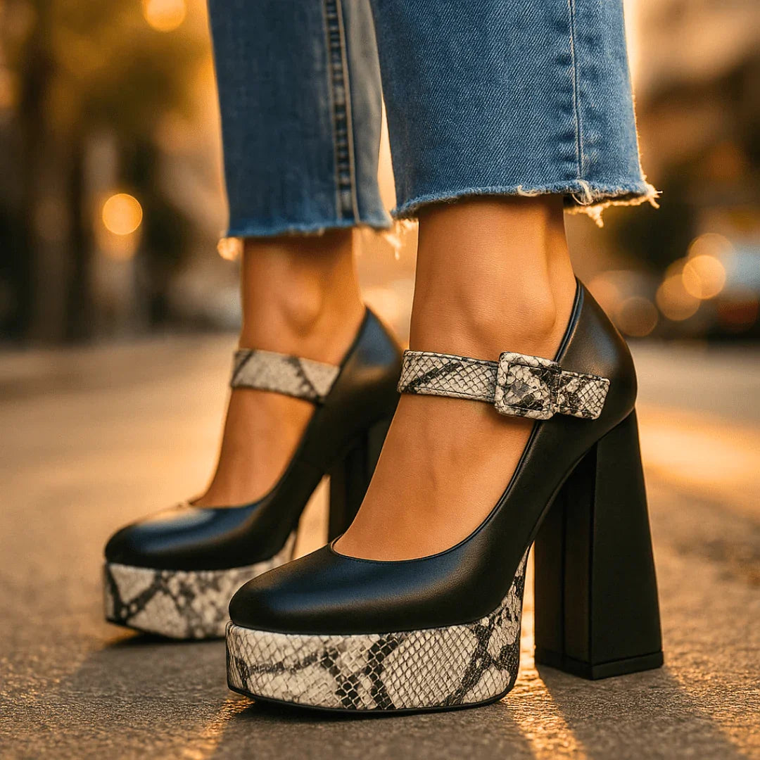 Scala Alta Heels — side view