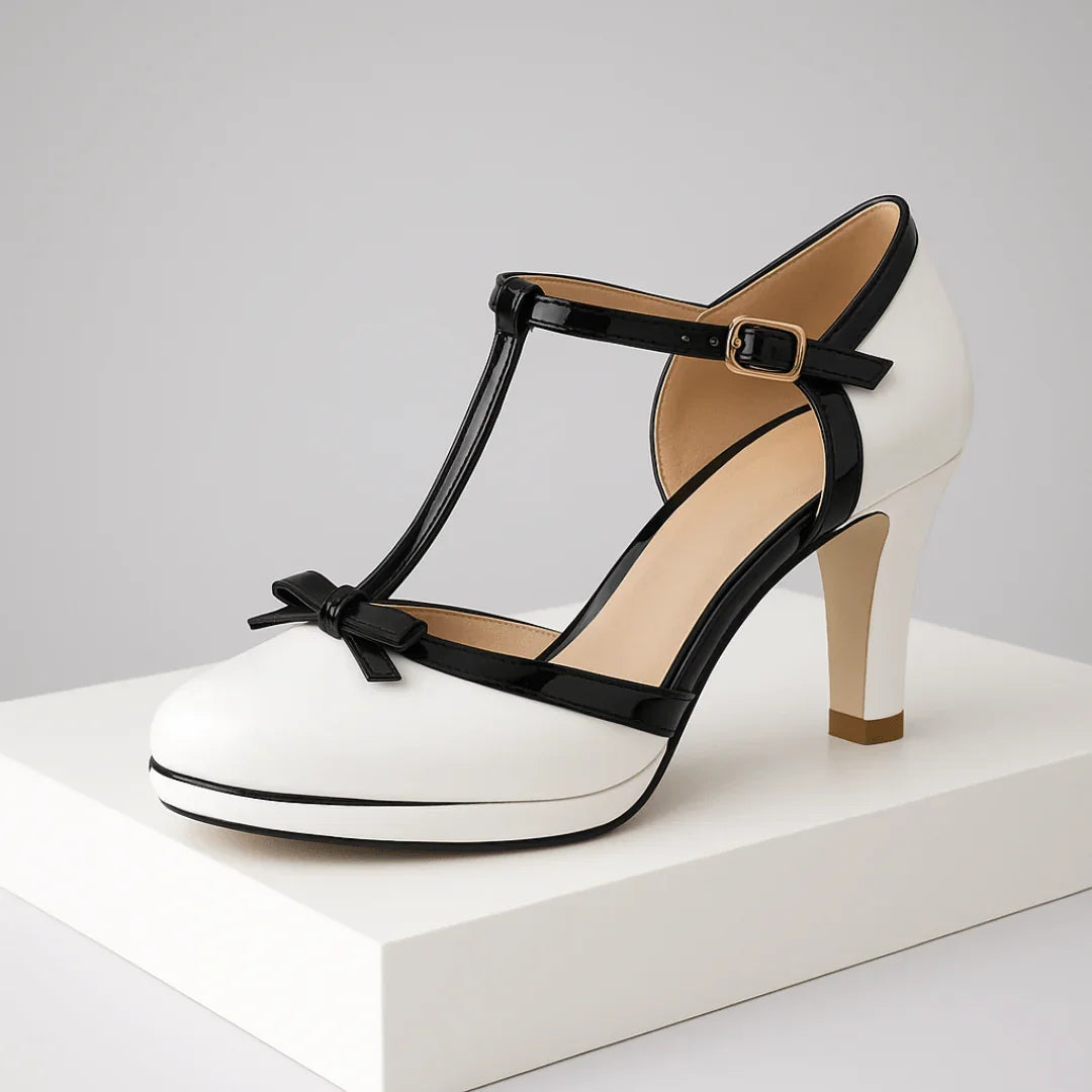 Vivienne T-Strap Heels — front view