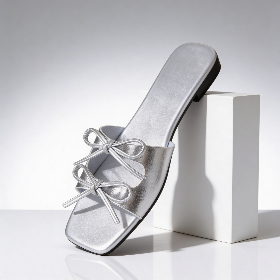 Odette Bow Slides — side view