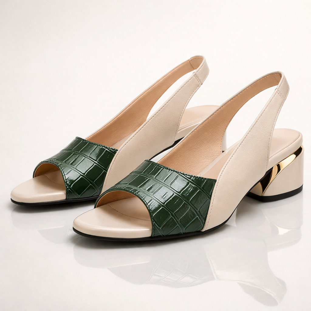 Harper Lane Gator Slingback Sandals — side view