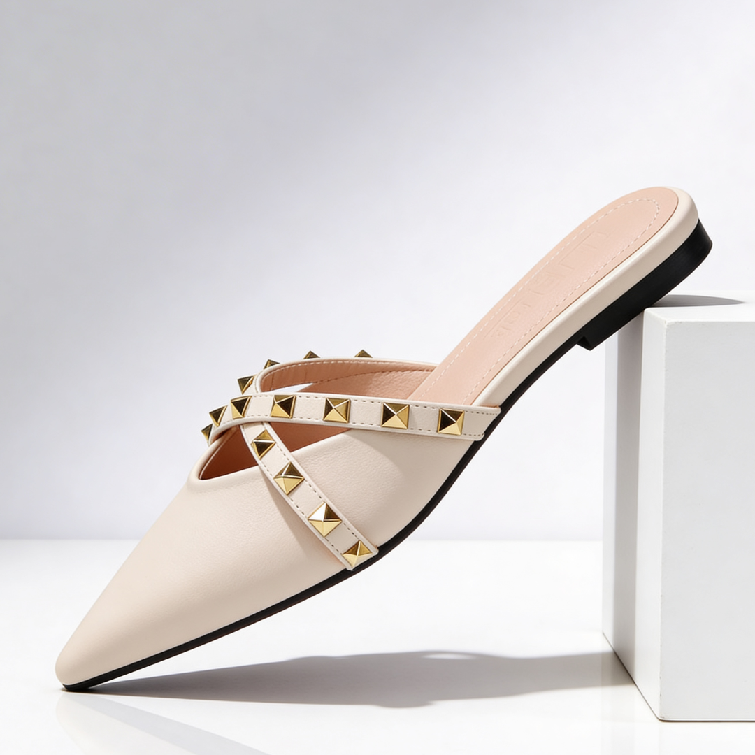 Odette Crossover Studded Sandals — detail view