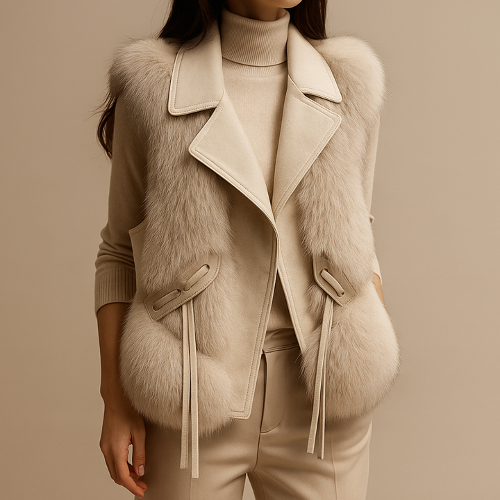 Noble Winter Fur Vest — detail view